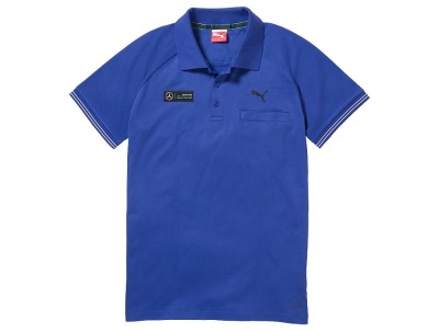 Мужская футболка поло Mercedes F1 Men's polo shirt, Hamilton 2015, Blue