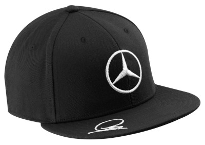 Бейсболка унисекс Mercedes-Benz F1 Cap Unisex, Hamilton Flatbrim 2015, Signature, Black