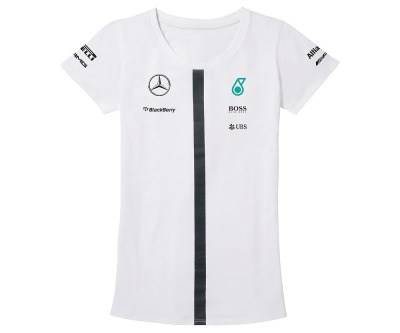 Женская футболка Mercedes F1 Women's T-shirt, Team 2015, White