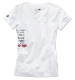 Женская футболка BMW Motorsport Graphic T-Shirt, ladies, White, артикул 80142285819