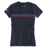 Женская футболка BMW Motorsport Fashion T-Shirt, ladies, Team Blue, артикул 80142285804
