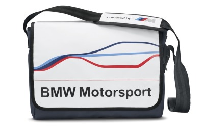 Спортивная сумка BMW Motorsport Messenger Bag, White/Team Blue