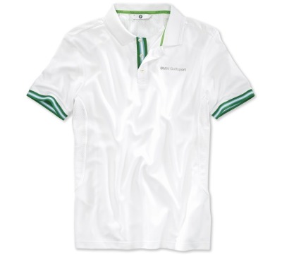 Мужская рубашка поло BMW Golfsport Polo Shirt, men, White/Green