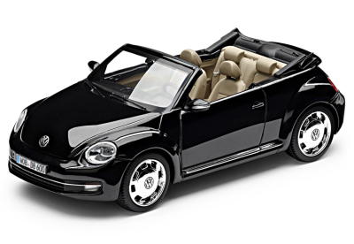 Модель автомобиля Volkswagen Beetle Cabrio, Deep Black Pearl Effect, Scale 1:43