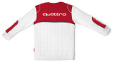 Детская куртка автогонщика Audi Babys Racing sweatjacket, Audi Sport, white/red, артикул 3201400401