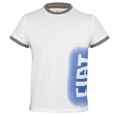 Мужская футболка Fiat S.Sleeved T-shirt For Men, White With Blue Spray