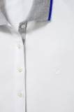 Женская рубашка поло Mercedes Women's polo shirt, Slim fit, in white, артикул B66955373