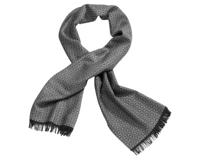 Мужской шерстяной шарф Mercedes-Benz Men's scarf, Business, Anthracite/grey/black