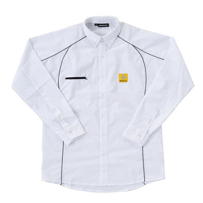 Мужская рубашка с длинным рукавом Renault Men's Longsleeved Shirt White