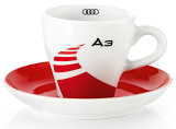 Набор из двух кофейных чашек с блюдцами Audi A3 Espresso cups set, артикул 3291201300