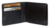 Мужской кожаный кошелек Porsche Men’s wallet – 50 Years of 911, Black, артикул WAP9110020E
