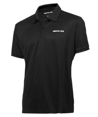 Мужская футболка-поло Mercedes-Benz Functional AMG Logo Polo Shirt Black