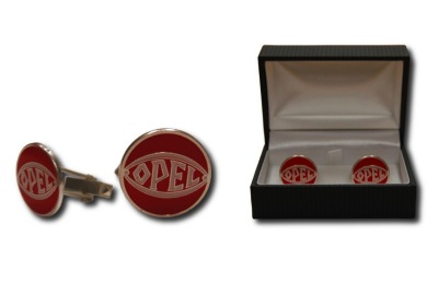 Серебряные запонки Opel Cufflinks Opel-Eye, red