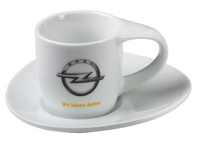 Кофейная чашка с блюдцем Opel Espresso cup with Opel logo