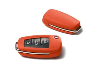 Кожаный футляр для ключа Audi Leather key cover, Begonia red