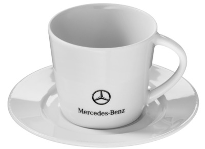 Набор из двух чашек для эспрессо Mercedes Set of 2 espresso cups, porclain white