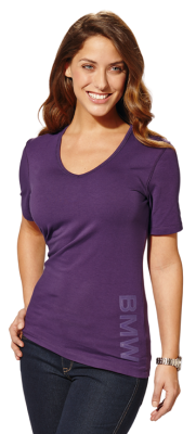 Женская футболка BMW Collection Ladies' V-Neck T-Shirt purple