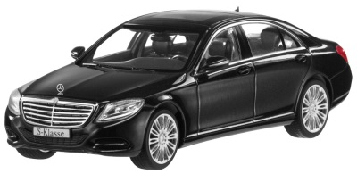 Модель автомобиля Mercedes-Benz S-Class W222, Magnetic Black Metallic 1:43