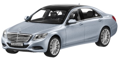Модель автомобиля Mercedes-Benz S-Class W222, Diamond Silver Metallic 1:43