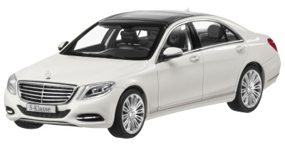 Модель автомобиля Mercedes-Benz S-Class W222, White Metallic 1:43
