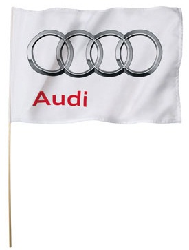 Большой флаг Audi flag 150x100cm, white