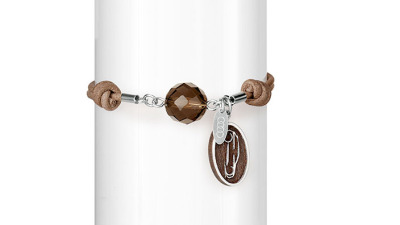 Браслет Audi bracelet with Audi A3 pendant, brown