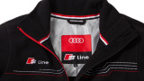 Женская куртка Audi Womens Fleece Jacket, S line, Black, артикул 3131301601