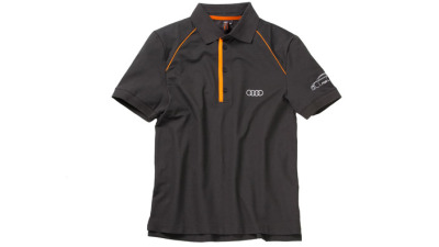 Мужская рубашка поло Audi Mens Poloshirt, R8 LMS, Grey/Orange