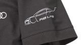 Мужская рубашка поло Audi Mens Poloshirt, R8 LMS, Grey/Orange, артикул 3131204502