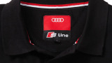 Мужская рубашка поло Audi Mens Polo-Shirt,, S line, Black, артикул 3131301302