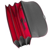 Кожаный портфель Ferrari Leather compartments briefcase Black, артикул 270002251R