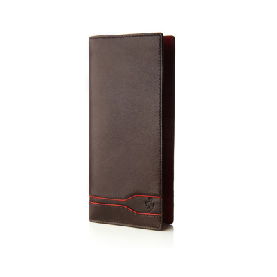 Кожаный кошелек Ferrari Tod's Line Design vertical wallet Brown