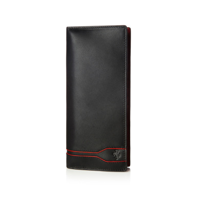 Кожаный кошелек Ferrari Tod's Line Design vertical wallet Black