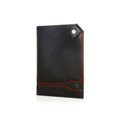 Кожаная обложка для пасспорта Ferrari Tod's Line Design passport holder Black