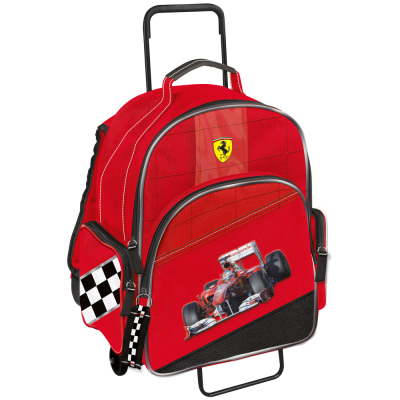 Детский чемодан-рюкзак Ferrari Easy Trolley Backpack red
