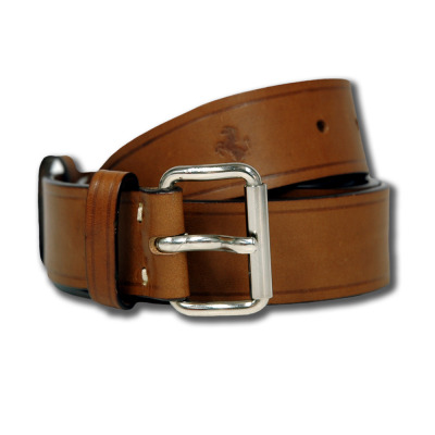 Кожаный ремень Ferrari Classic tan leather belt Brown