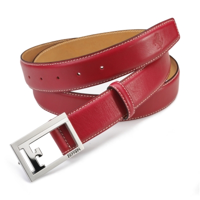 Мужской кожаный ремень Ferrari Men’s belt Red