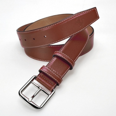 Мужской кожаный ремень Ferrari Men's Prancing Horse leather belt Brown