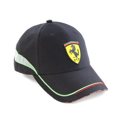 Мужская бейсболка Ferrari Technical fabric Scuderia baseball cap Black