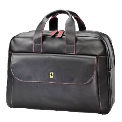 Кожаная сумка Ferrari 48 hour leather bag Black