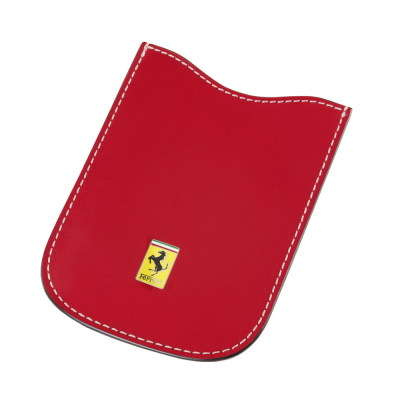 Кожаный футляр для тел. Ferrari Leather mobile phone holder Red
