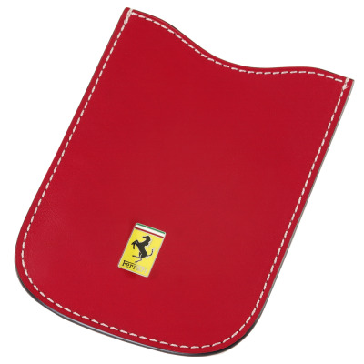 Кожаный футляр для тел. Ferrari phone carrier Red