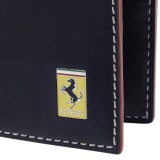 Кожаный кошелек Ferrari Leather wallet with 8 pockets Black, артикул 270012447R