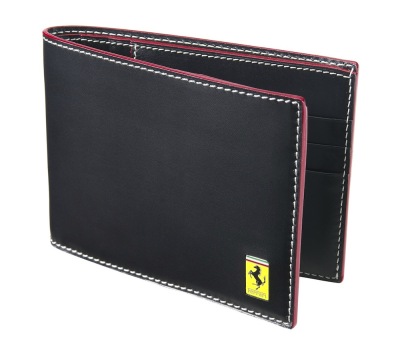 Мужской кожаный кошелек Ferrari Men’s Leather Italian style wallet Black