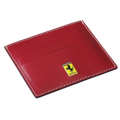 Кожаный футляр для кредиток Ferrari Leather credit card holder with 6 pockets Red