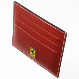 Кожаный футляр для кредиток Ferrari Leather credit card holder with 6 pockets Red, артикул 270012440R