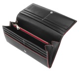 Женский кожаный кошелек Ferrari Horizontal women’s purse Black, артикул 270026272R