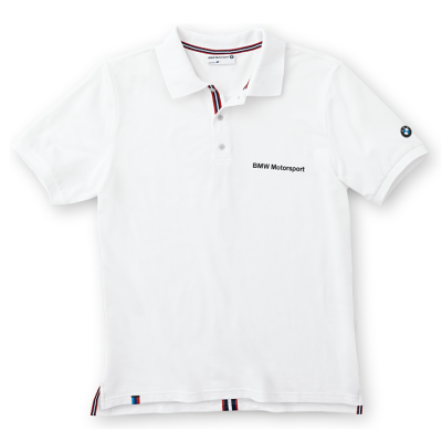 Мужская рубашка-поло BMW Men's Motorsport Fan Polo Shirt White