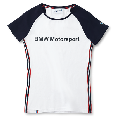 Женская футболка BMW Ladies' Motorsport Fan T-Shirt White Blue