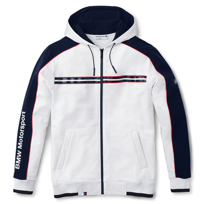 Мужская спортивная куртка BMW Men's Motorsport Hooded Sweat Jacket White